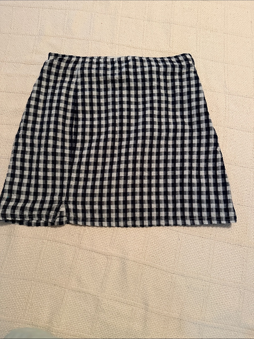 American Eagle Outfitters Black and White Gingham Mini Skirt